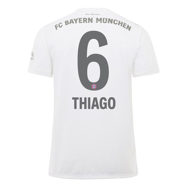 Trikot Bayern München NO.6 Thiago Auswarts 2019-20 Weiß Fussballtrikots Günstig
